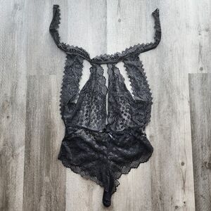 Black lacey bodysuit lingerie